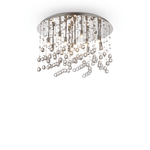 Ideal Lux Plafoniera Contemporanea Moonlight Metallo-Cristallo Cromo 12 Luci G9 3W 3000K