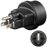 Microconnect Goobay 95308 adattatore per presa di corrente Tipo F Tipo B Nero