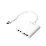 LogiLink 0.14m, 2xUSB-C/HDMI adattatore grafico USB 3840 x 2160 Pixel Bianco