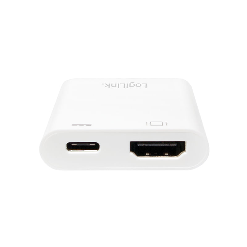 LogiLink-0.14m-2xUSB-C-HDMI-Bianco