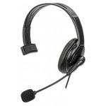 Manhattan 180849 cuffia e auricolare Cablato A Padiglione Ufficio USB tipo A Nero (Mono Over-Ear Headset USB Reversible