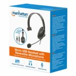 Manhattan-180849-cuffia-e-auricolare-Cablato-A-Padiglione-Ufficio-USB-tipo-A-Nero--Mono-Over-Ear-Headset-USB-Reversible-