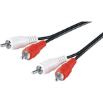 M-Cab 7200186 cavo audio 05 m 2 x RCA Nero (RCA CONNECT CABLE L/R 0.5M - BK 2X M/M AUDIO)