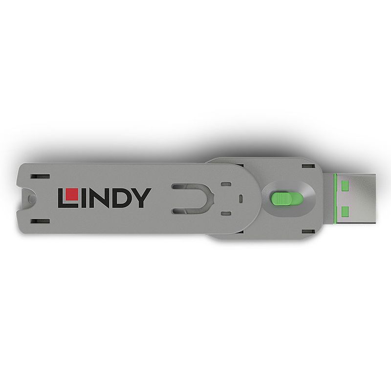 Lindy-40621-clip-sicura-Chiave-bloccaporta-USB-tipo-A-Verde-Acrilonitrile-butadiene-stirene-ABS-1-pz--Usb-Type-A-Port-Bl