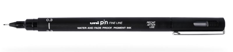 Marcatore-Fineliner-a-penna-UNI-PIN-punta-03-mm-inchiostro-pigmentato-colore-nero-tratto-preciso-e-nitido-per-disegni-tecnici