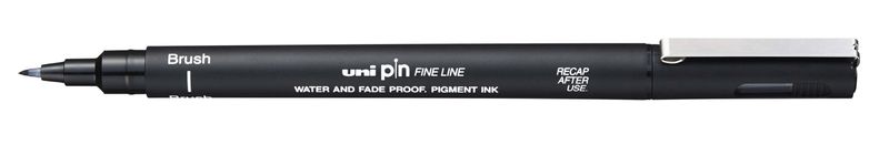 Marcatore-Fineliner-a-penna-UNI-PIN-punta-BRUSH-inchiostro-pigmentato-colore-nero-tratto-preciso-e-nitido-per-disegni-tecnici