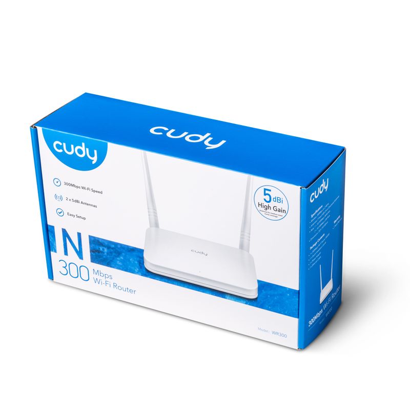 Cudy-WR300-router-wireless-Fast-Ethernet-Banda-singola--2.4-GHz--Bianco