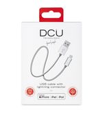 Cavo-DCU-Tecnologic-Lightning-C89---Connettore-USB-2.0-in-Alluminio---Conduttore-in-Rame---Colore-Silver