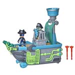 Hasbro PJ Masks - Super Pigiamini, Il Veliero Volante, playset veicolo per età prescolarecon 2 action figure