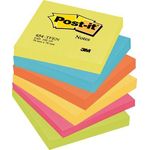 3M Post-It FT510283540 pouch autoadesiva Quadrato Blu, Verde, Arancione, Rosa, Giallo 100 fogli Autoadesivo