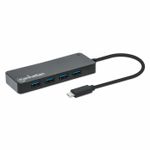 Manhattan 168410 hub di interfaccia USB tipo-C 5000 Mbit/s Nero (USB-C Dock/Hub Ports x7 USB-A x7 5 Gbps USB 3.2 Gen1 ak