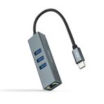 Nanocable 10.03.0408 replicatore di porte e docking station per notebook Cablato USB 3.2 Gen 1 (3.1 Gen 1) Type-C Grigio