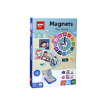 Apli Gioco Magnetico Impara le Ore - 1 Scenario Magnetizzato 28 x 18 cm - 96 Carte con le Parti dell Orologio