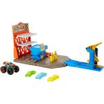 Mattel Hot Wheels Monster Trucks Playset Distruzione Suprema e 3 Macchinine con Lanciatore