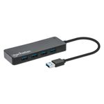 Manhattan 168403 hub di interfaccia USB 3.2 Gen 1 3.1 Gen 1 Type-A 5000 Mbit/s Nero (USB-A Dock/Hub Ports x7 USB-A x7 5