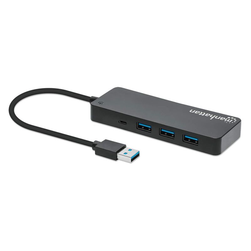 Manhattan-168403-hub-di-interfaccia-USB-3.2-Gen-1-3.1-Gen-1-Type-A-5000-Mbit-s-Nero--USB-A-Dock-Hub-Ports-x7-USB-A-x7-5-