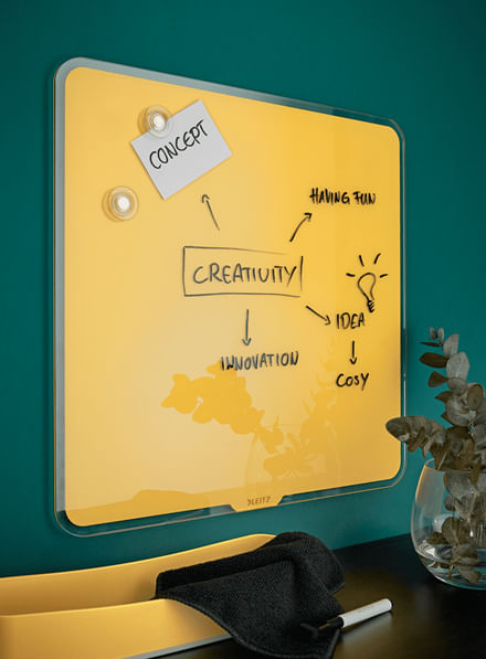 Leitz-70440019-lavagna-450-x-450-mm-Vetro-Magnetico--Leitz-Cosy-Magnetic-Glass-Whiteboard-45-x-45-cm-Warm-Yellow-