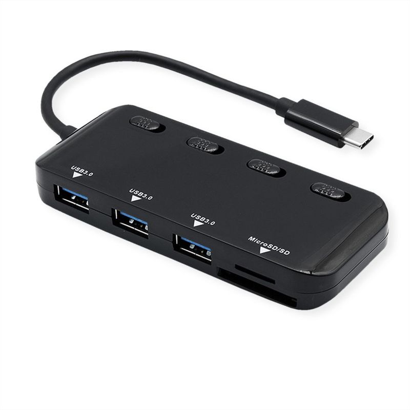 ROLINE-USB3.2-Gen1-Notebook-Hub-Typ-C---3x-A-mit-Schalter---CardReader--14.02.5059-