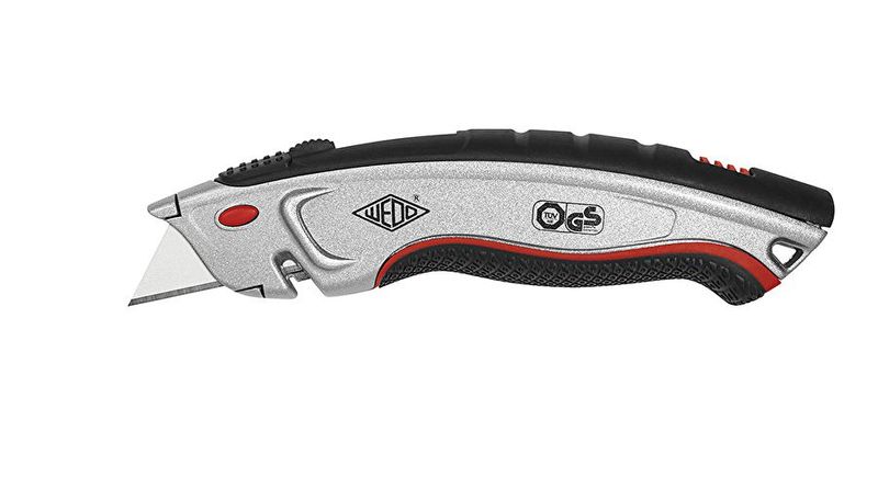 Coltello-WEDO-19-mm-nero-rosso-argento