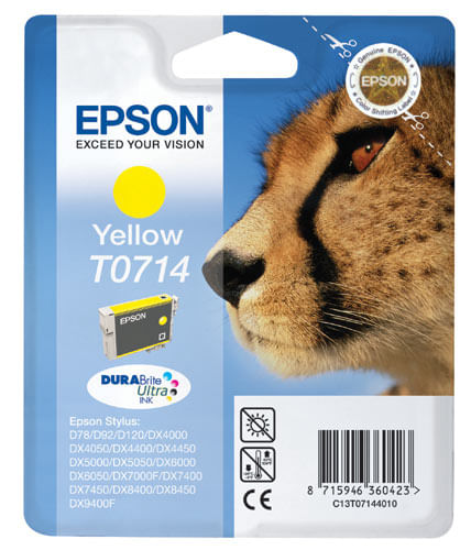 ORIGINALE-Epson-Cartuccia-d--39inchiostro-giallo-C13T07144012-T0714-415-pagine-55ml