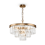 Maytoni Lampadario Contemporaneo Revero Metallo Ottone 7 Luci Diffusori Vetro