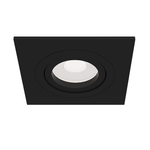 Maytoni Faretto Da Incasso Moderno Atom Alluminio Nero 1 Luce Diffusore Tessile