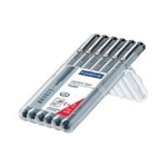 STAEDTLER Fineliner Pigment Liner 308 005  01  03  05  08 mm Nero