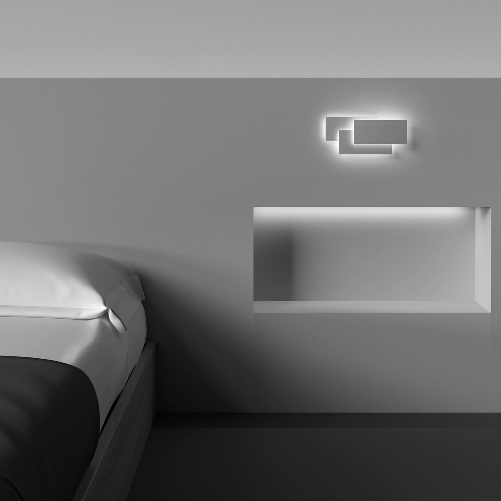 Applique-Da-Parete-Moderno-Trame-Metallo-Bianco-Luce-Led-Integrato-12W