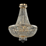 Lampadaro-Contemporaneo-Bella-Metallo-Oro-8-Luci-Diffusori-Metallo