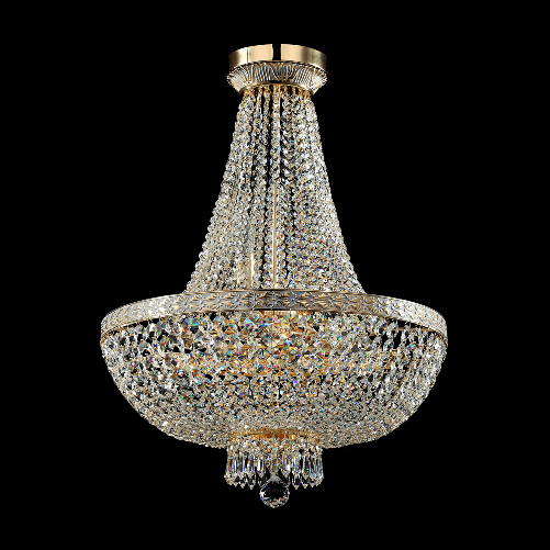 Lampadaro-Contemporaneo-Bella-Metallo-Oro-8-Luci-Diffusori-Metallo