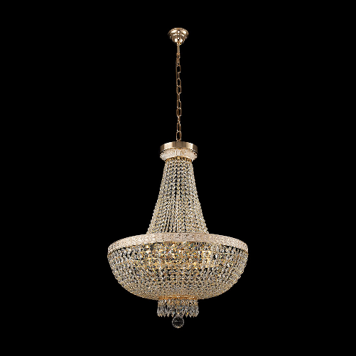 Lampadaro-Contemporaneo-Bella-Metallo-Oro-8-Luci-Diffusori-Metallo