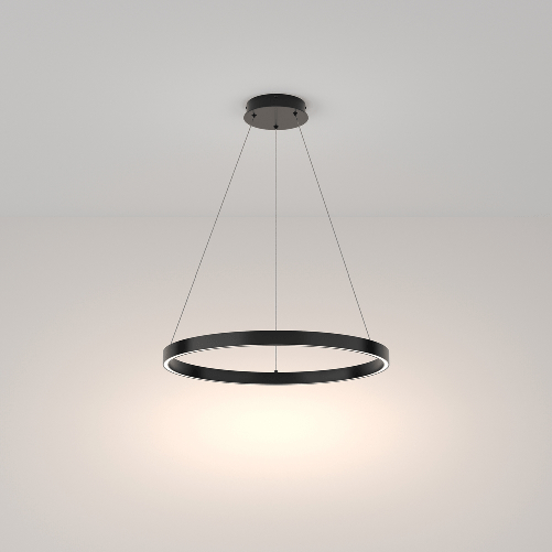 Lampadario-A-Sospensione-Moderno-Rim-Alluminio-Nero-Led-37W