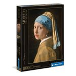 Clementoni PUZZLE 1000 MUSEUM GIRL WITH PEARL E.V.