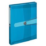 Scatola-portadocumenti-Herlitz-4-cm-DIN-A4-blu-trasparente