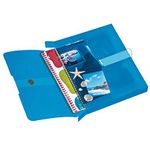 Scatola-portadocumenti-Herlitz-4-cm-DIN-A4-blu-trasparente