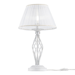 Maytoni Lampada Da Scrivania Ufficio Shabby Chic Grace Metallo Bianco Diffusore Bianco