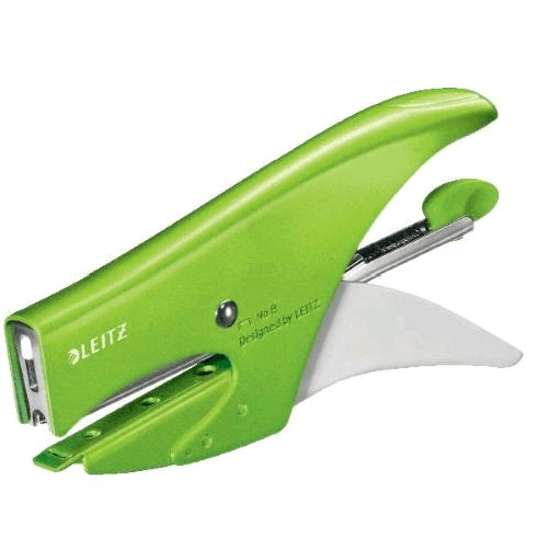 Leitz-Cucitrice-a-Pinza-Capacita-15-fogli-Design-Ergonomico-in-Metallo-Include-Punti-Gamma-WOW-Verde