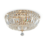 Plafoniera-Contemporanea-Basfor-Metallo-Oro-3-Luci-Diffusori-Tessile