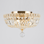 Plafoniera-Contemporanea-Basfor-Metallo-Oro-3-Luci-Diffusori-Tessile