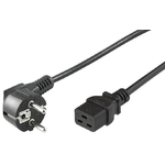 Microconnect PE07719005 cavo di alimentazione Nero 05 m CEE7/7 Accoppiatore C19 (Power Cord CEE 7/7 - C19 0.5m - Angled