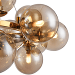 Lampadario-Contemporaneo-Dallas-Metallo-Oro-25-Luci-Diffusori-Ambra