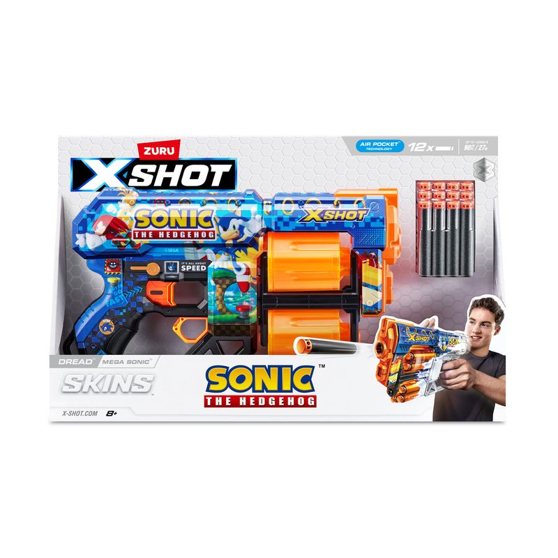 Pistola-Zuru-X-shot-Sonic-per-bambini-sistema-a-dardi-12-proiettili-in-gomma-gioco-giocattolo-adatto-ai-bambini