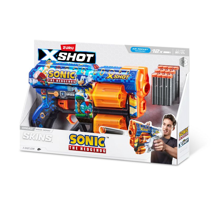 Pistola-Zuru-X-shot-Sonic-per-bambini-sistema-a-dardi-12-proiettili-in-gomma-gioco-giocattolo-adatto-ai-bambini