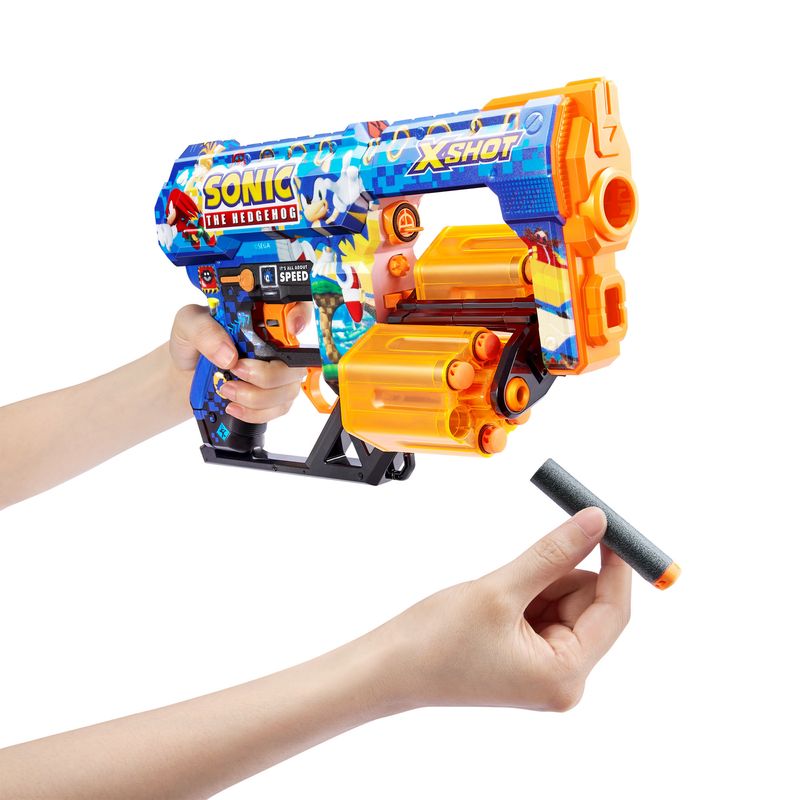 Pistola-Zuru-X-shot-Sonic-per-bambini-sistema-a-dardi-12-proiettili-in-gomma-gioco-giocattolo-adatto-ai-bambini