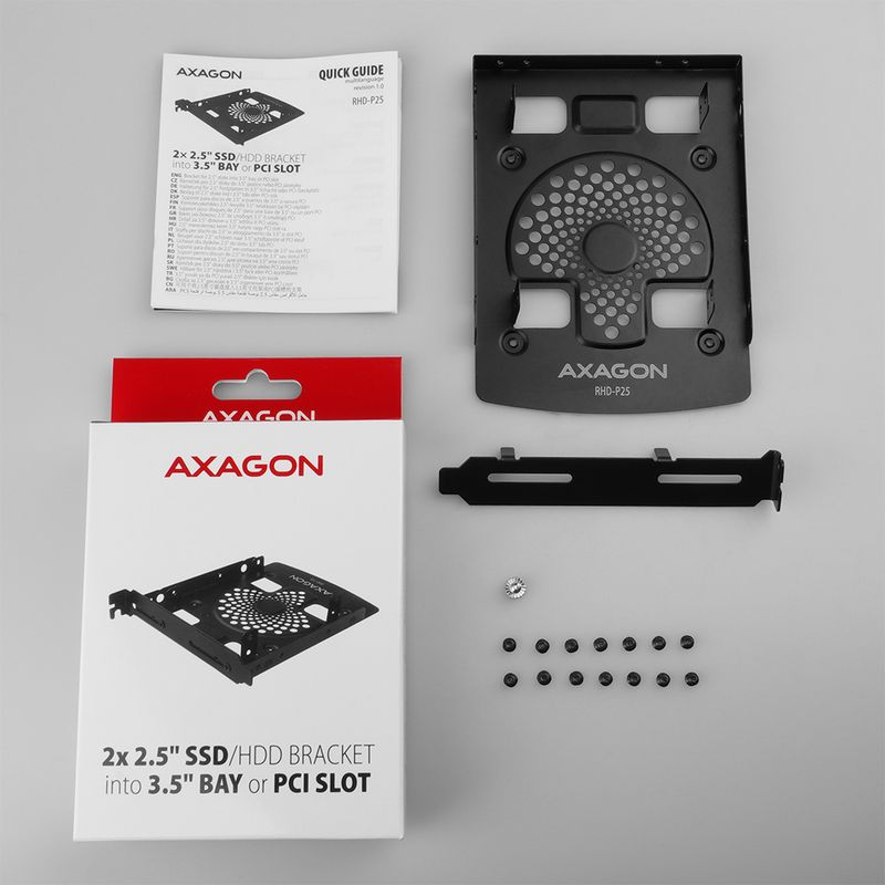 AXAGON-RHD-225-telaio-di-supporto-per-2x-slot-PCI-da-25--a-35----nero--RHD-P25-