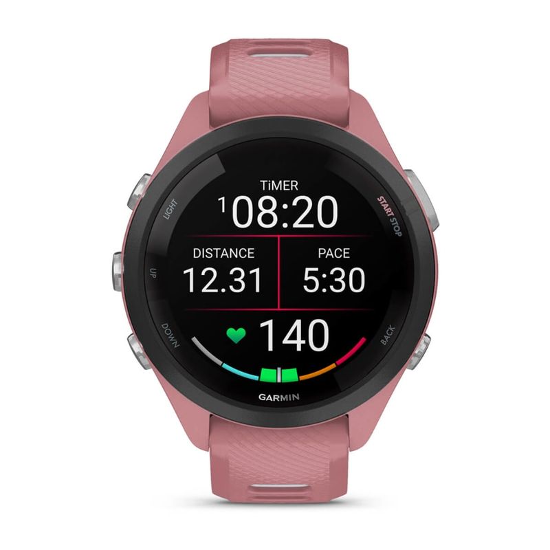 GARMIN-Forerunner-265S-rosa-chiaro-cinturino-in-silicone-rosa-chiaro-grigio-SCALDACOLLO-010-02810-15