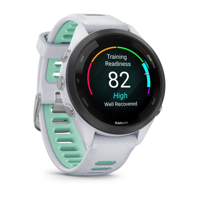 GARMIN-Forerunner-265S-bianco-con-cinturino-in-silicone-bianco-pietra-neotropicale-SCALDACOLLO-010-02810-14