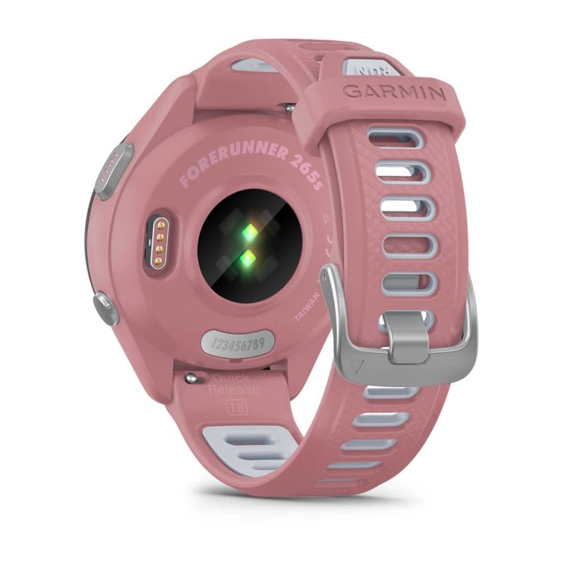 GARMIN-Forerunner-265S-rosa-chiaro-cinturino-in-silicone-rosa-chiaro-grigio-SCALDACOLLO-010-02810-15