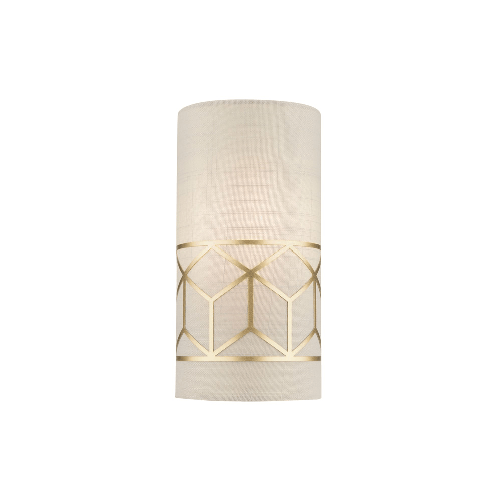 Applique-Contemporanea-Messina-Metallo-Oro-1-Luci-Diffusore-Lino-Su-Pvc