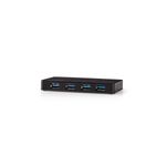 Nedis UHUBU3420BK hub di interfaccia USB 3.2 Gen 1 (3.1 Gen 1) Micro-B Nero